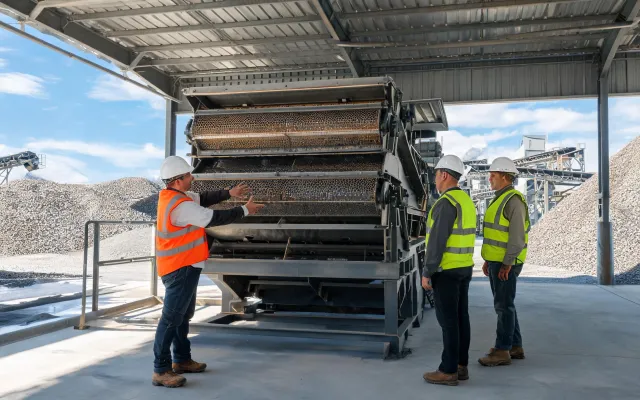 Operator training on vibrating screen deck