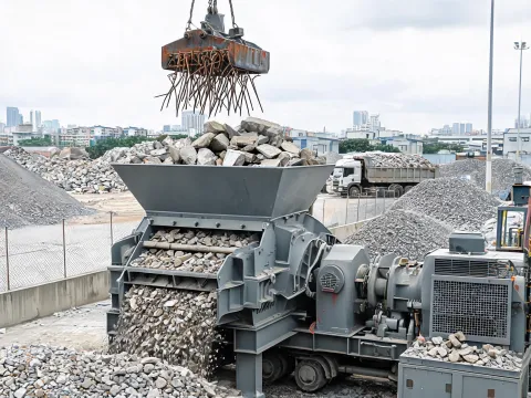 Impact crusher for recycled concrete